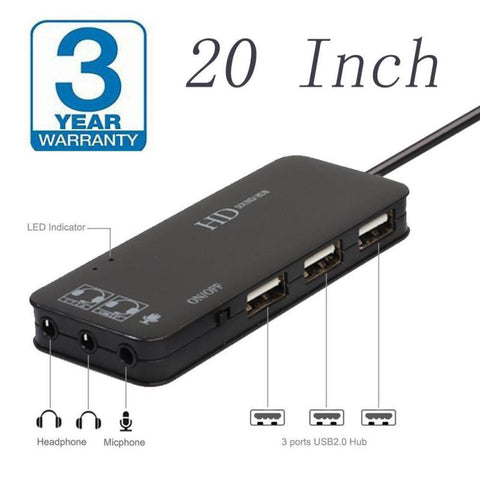 Sound card  stereo adapter USB splitter-CO00132-Veeddydropshipping