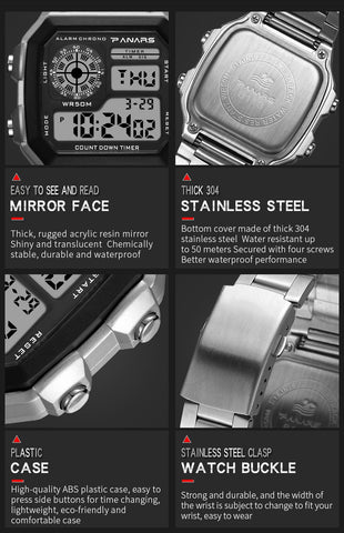 Luxury Mens Watches Stopwatch Electronic Watch Men-JW00723-Veeddydropshipping