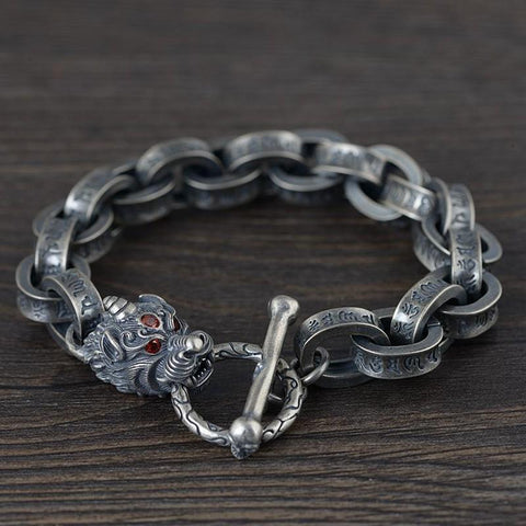 100% Ture Solid S925 Silver Antique Bracelet -JW00113-Veeddydropshipping