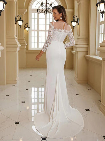 Wedding Dress Bride Long Train Vestidos-WF01568-Veeddydropshipping