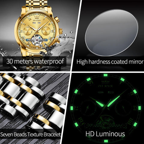 Watches for Men Luxury Automatic Mechanical Waterproof -JW00607-Veeddydropshipping