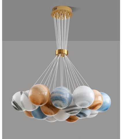 3D Printed Acrylic Ball Pendant Chandelier-TI00329-Veeddydropshipping