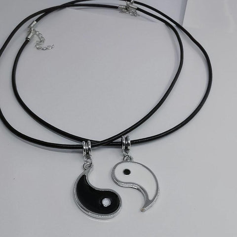 Necklace For Couple  Friendship Yin Yang Pendants -JW01208-Veeddydropshipping