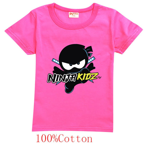 Summer Tees Ninja Kidz Kids Clothes Cotton Short-sleeved T-shirts Children-TB00977-Veeddydropshipping