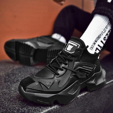 All Black Sports Shoes High Quality City Fashion Shoes-BS01414-Veeddydropshipping