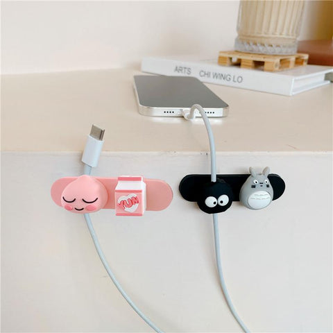 Universal Cartoon Magnetic Desk Phone USB Cable Organizer Wire Earphone Line Cord Protector-PA00879-Veeddydropshipping
