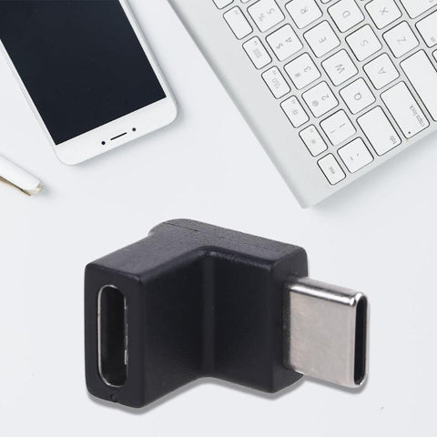USB C Adapter Type C Male to Female Right Angled 90 Degree Extension Adapter -CE00140-Veeddydropshipping