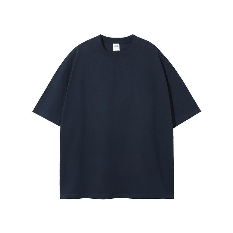 Pure Cotton Solid Color T-shirt Unisex T-shirt Vintage Street Wash T-shirt-Veeddydropshipping