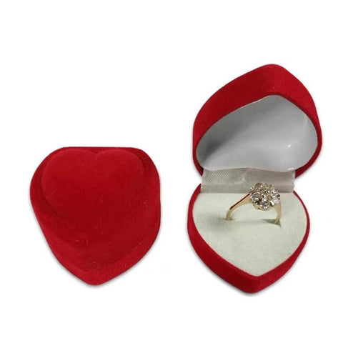1-10pcs Ring Box Red Heart Shaped Jewelry Box  Display-JW01732-Veeddydropshipping