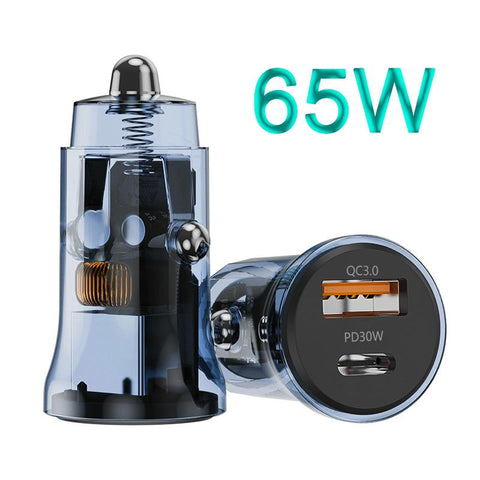 USB Car Charger 65W PD Fast Charging Quick-PA01165-Veeddydropshipping