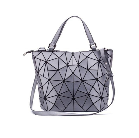 Holographic reflective geometric bags for women Quilted Shoulder-BS00155-Veeddydropshipping