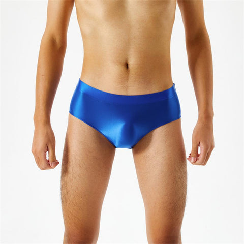 Color Smooth Stretch Seamless Glossy Underwear Sexy Underpants Briefs-MF01671-Veeddydropshipping