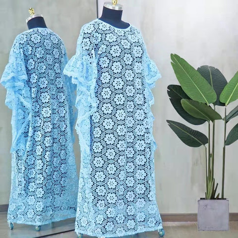 African Women Dashiki Long Evening Maxi Dresses-WF01665-Veeddydropshipping