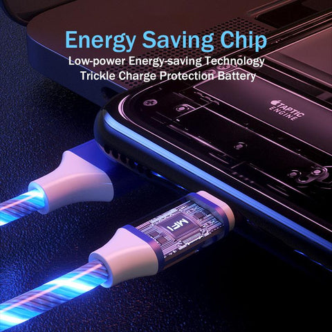 3in1 Micro USB Type C Mobile Phone Charging Cable LED lighting Charger Cable-PA00415-Veeddydropshipping