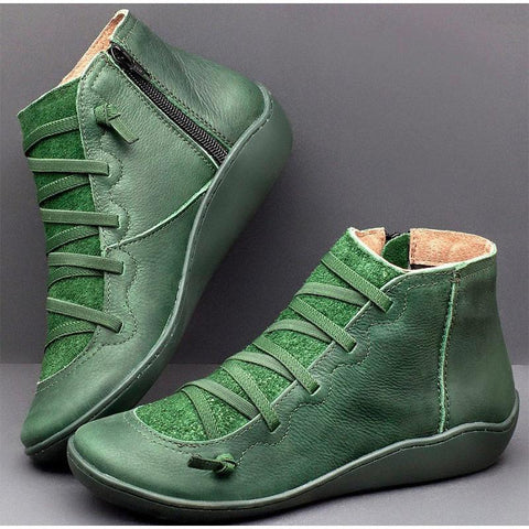 Spring Flat Shoes Female Casual Short Boots Fashion-BS00976-Veeddydropshipping