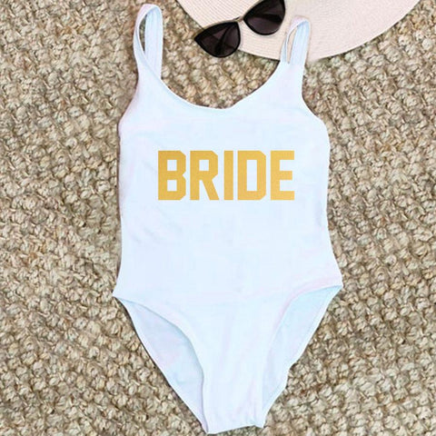 Bachelorette Bathing Suit BRIDE SQUAD Swimwear Women Wedding Party Swimming-OS00277-Veeddydropshipping