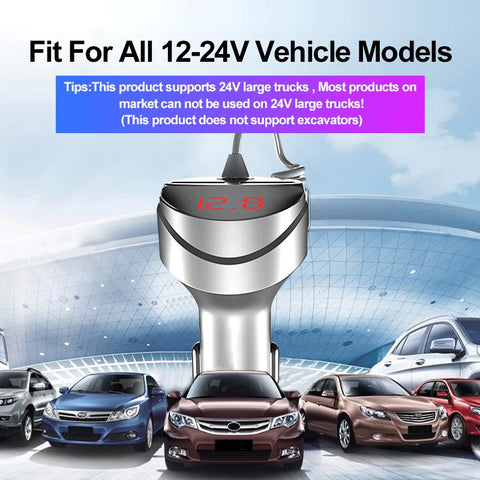 QC 3.0 Quick Car Charger With 3 in 1 USB Cable For iphone-PA01132-Veeddydropshipping