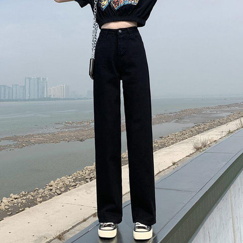 Women High Waist Loose Wide Leg Pants-WF00362-Veeddydropshipping