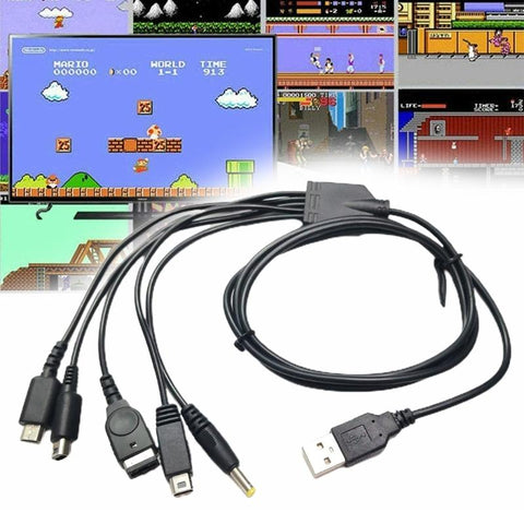 1.2m/4ft 5 in 1 USB Charger Cable Multi Charging Cord Fast Charge Wire Line -CE01481-Veeddydropshipping