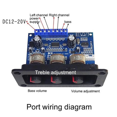 2.1 Channel Digital Power Amplifier Board 2X25W+50W Bluetooth 5.0 Subwoofe-CE00927-Veeddydropshipping