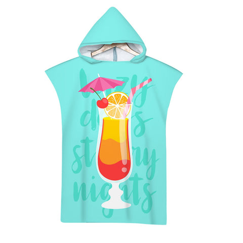 Customizable Summer Fruit Microfiber Quick Dry Hooded Beach Towel Adult Kids Swim -OS00264-Veeddydropshipping