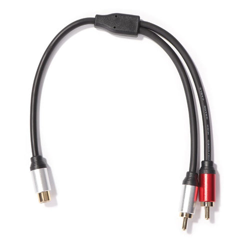 1 RCA  Splitter Cable Female to 2 Male RCA Jack Adapter Aux Y Type Cable Splitter-CE00960-Veeddydropshipping