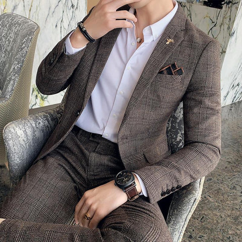 Business Office Formal Suits 2 Pcs Set Blazers Pant-MF01314-Veeddydropshipping