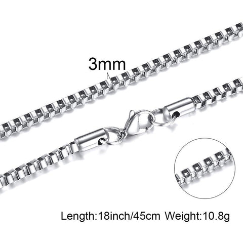 STEEL CHAIN NECKLACE FOR MEN JEWELRY LINK CHOKER-JW01198-Veeddydropshipping