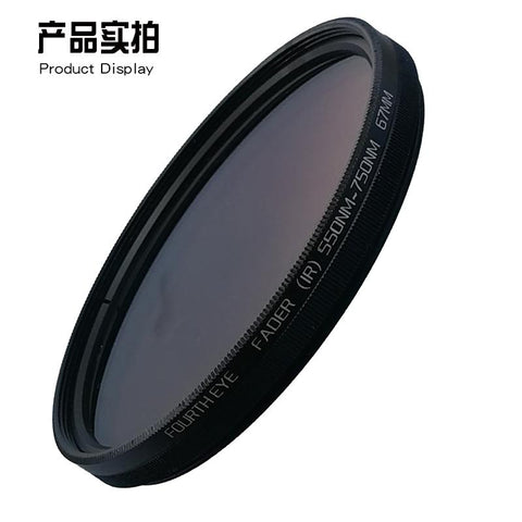 Adjustable Infrared Filter IR Lens Pass Infra-Red 550nm to 750nm 49 52 58  67 77mm -CE00405-Veeddydropshipping