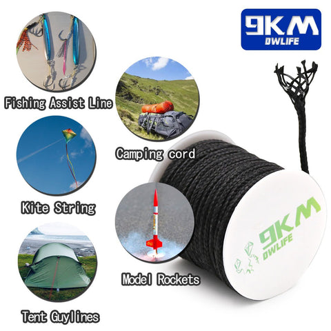 50Lbs-2000Lbs Black Kevlar Line Braided Fishing Assist Line High Tensile Strength -OS00328-Veeddydropshipping