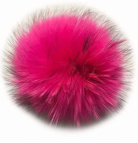 Pompoms Raccoon Fur Pom Poms Balls Natural-MF00865-Veeddydropshipping