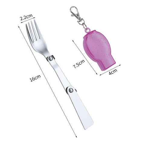 Tableware Outdoor Portable Three-Fold Spoon Fork Travel-OS01259-Veeddydropshipping