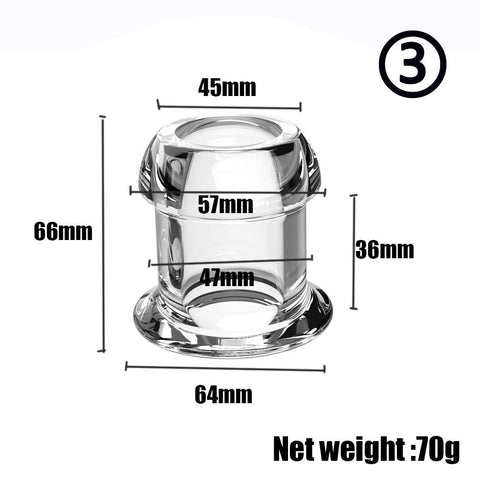 Hollow Speculum Peeking Anal Beads Butt Plug with Stopper Expander Tunnel -BH01226-Veeddydropshipping