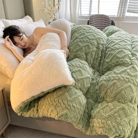 Thick Warm Blanket for Bed Artificial Lamb Cashmere-HA00437-Veeddydropshipping