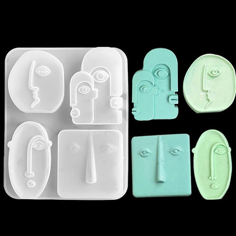 Nordic Design Atract Face Silicone Candle Mold-HA01205-Veeddydropshipping