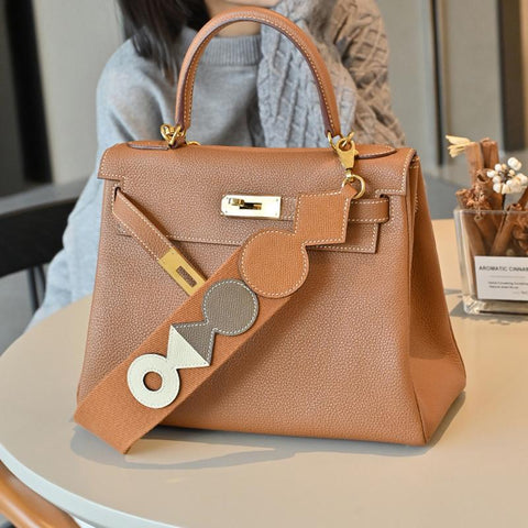 Bag Accessories Shoulder Strap Cowhide Color Blocking-BS00712-Veeddydropshipping