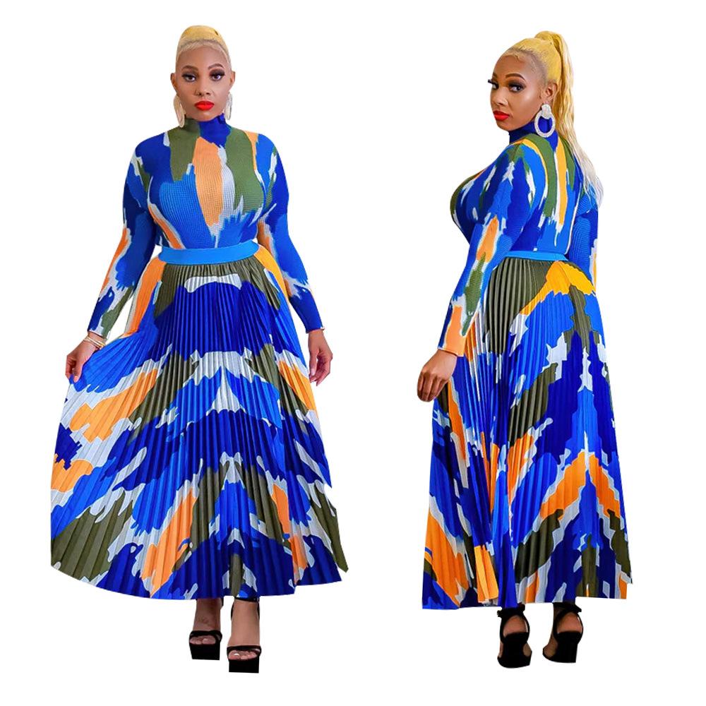 African Clothes Women Long Sleeve O-neck Sets-Veeddydropshipping
