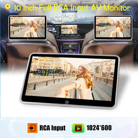 10.1 Inch Car Headrest Monitor Video AV Input 1024*600 Ultra-thin LCD Display-AM00670-Veeddydropshipping