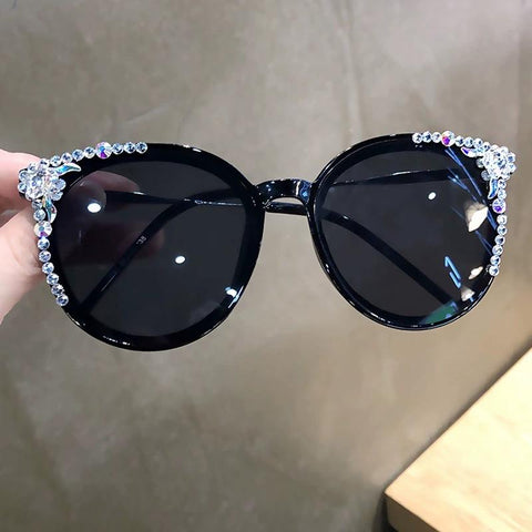 Fashion Round Cat Eye Sunglasses Women-WF01324-Veeddydropshipping