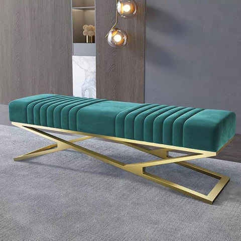 Sitting Design Velvet Shoe Stool-HA01590-Veeddydropshipping