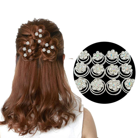 Crystal Pearl Flower Hair Clip Floral Style Barrette Hair Jewelry -JW00506-Veeddydropshipping