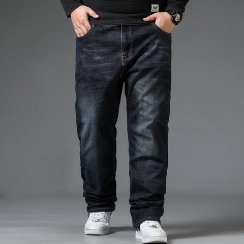 10XL Oversize Black Jeans Men Plus Size 50 Denim Pants Husband Breathable-TB01264-Veeddydropshipping