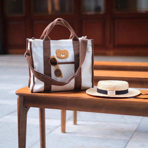 Large Capacity Canvas Mommy Bag Multi-function Women Travel Bag-TB00223-Veeddydropshipping