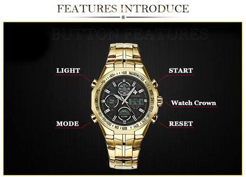 Luxury Watch Mens Original Quartz Wrist Steel Waterproof -JW00771-Veeddydropshipping