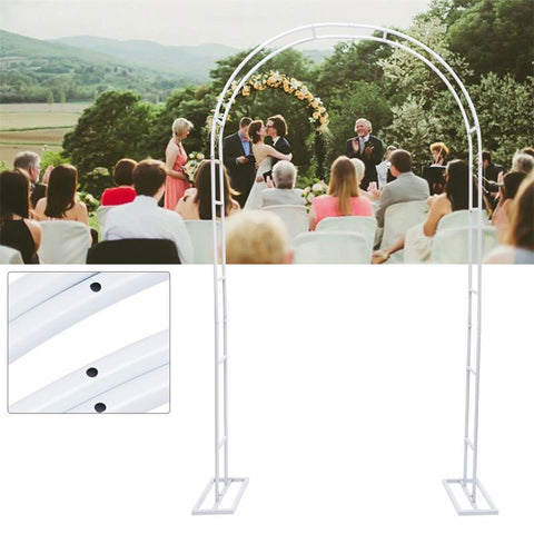 White Wedding Arch Metal Trellis Stand-HA01693-Veeddydropshipping