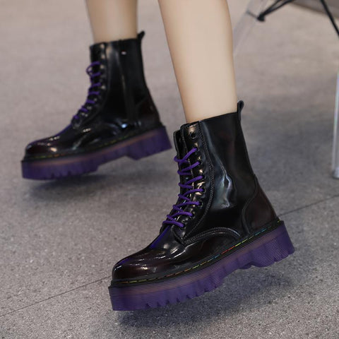 Platform Leather Martenss Boots Platforms Men Punk Motorcycle-BS01004-Veeddydropshipping