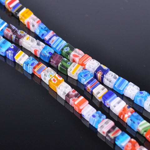 Sauqre Shape Mixed Flower Patterns  for DIY Crafts Jewelry -JW01509-Veeddydropshipping