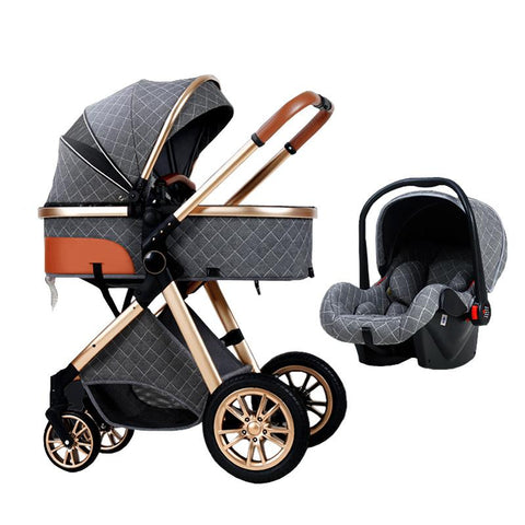 New 3 in 1 Baby Stroller High Landscape Carriage Light Newborn Pram Shock-TB00351-Veeddydropshipping
