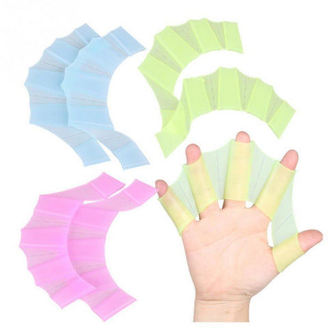 1Pair Unisex Frog Type Silicone Girdles Swimming Hand Fins Finger Webbed Gloves -OS00101-Veeddydropshipping