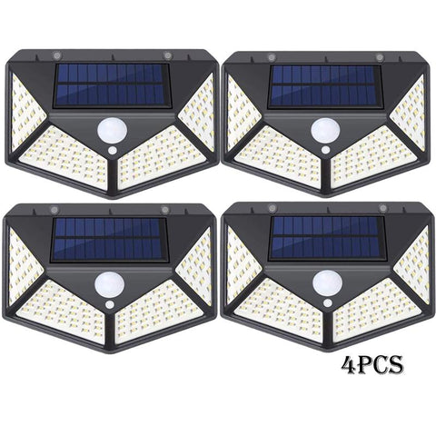100 LED Solar Lights Outdoor Solar Wall Lamp PIR Motion Sensor Lamp-TI00840-Veeddydropshipping